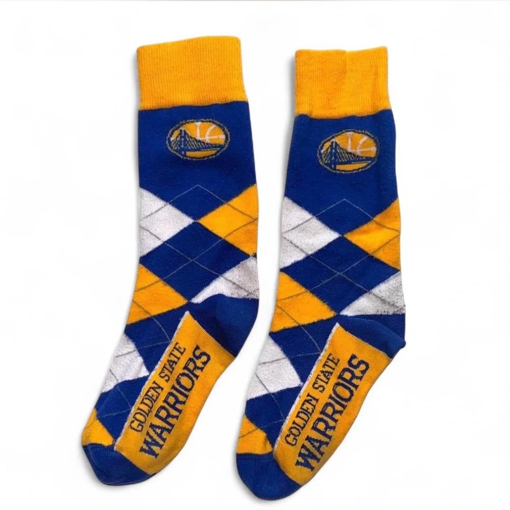 Golden State Warriors Kids Argyle Crew Socks - Boys Small